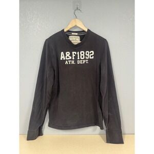 Abercrombie Fitch Ath Dept Y2K Mens Long Sleeve Crew Neck Graphic T Shirt Size L